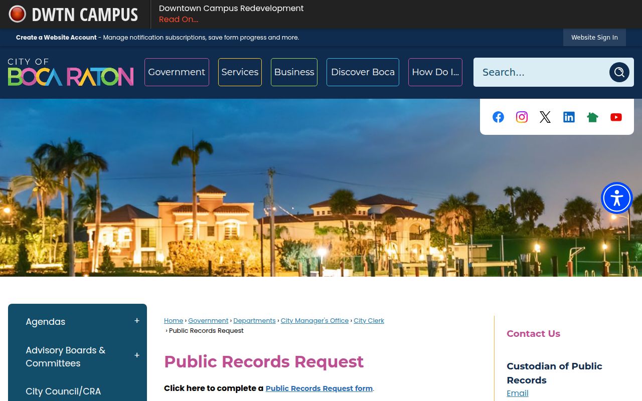 Boca Raton residents directory public records portal