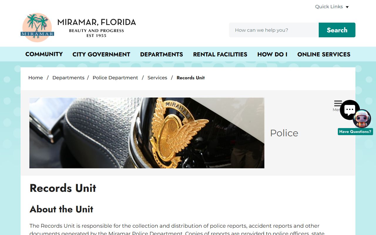 Miramar residents directory police records