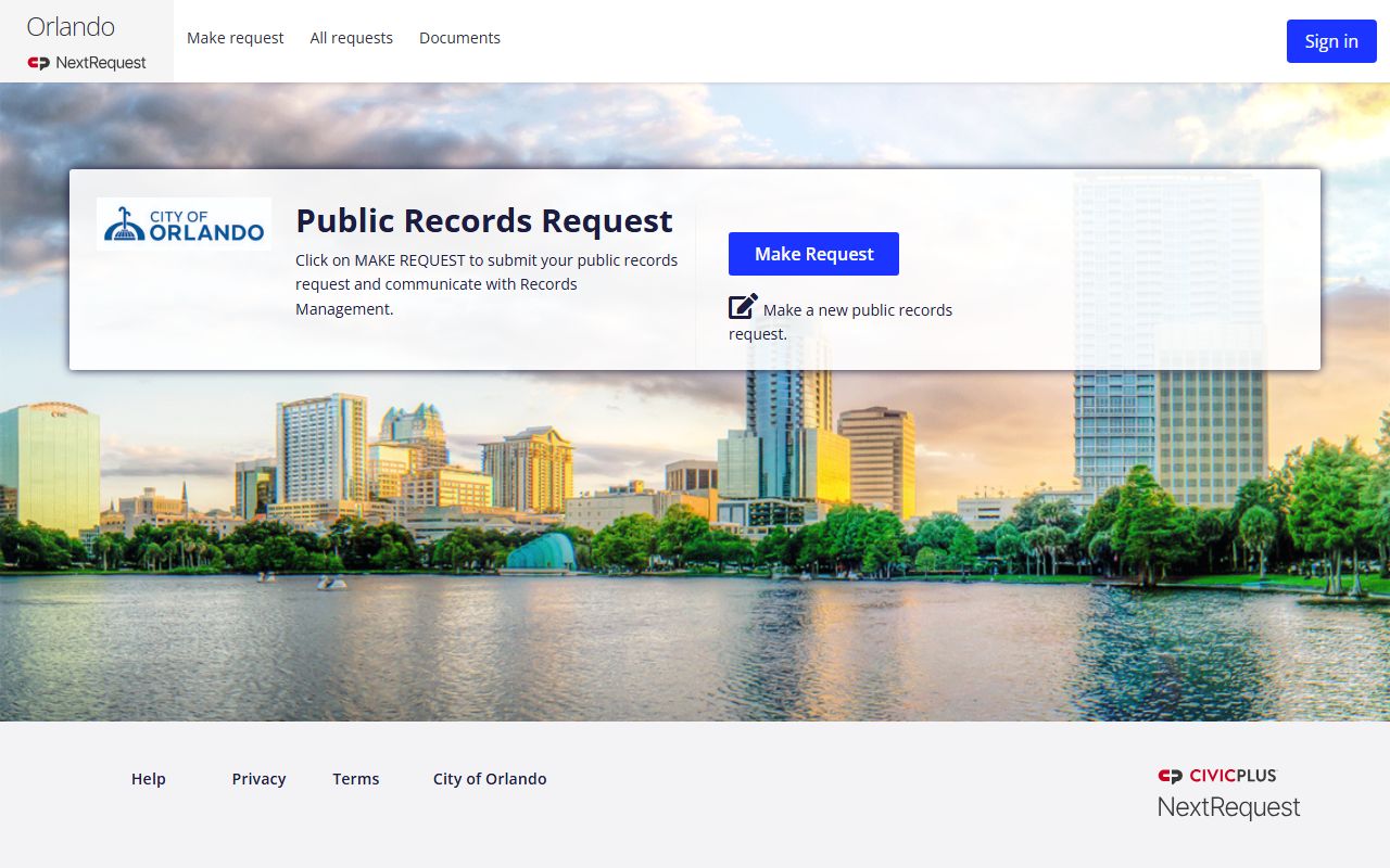 Orlando residents directory public records request portal