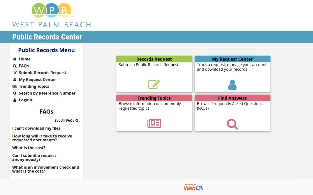 West Palm Beach residents directory records portal