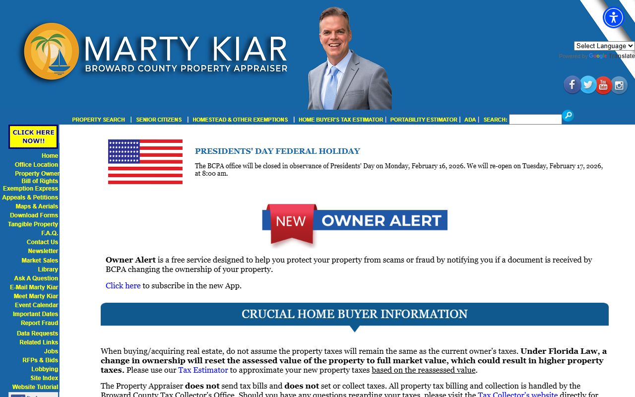 Broward County residents directory property appraiser search tool